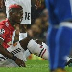 United’s return to the Champions League stage was over for Pogba after 17 minutes