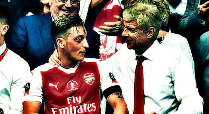 ARSENE WENGER with Mesut Ozil