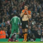 Conor Coady reacts after his penalty is saved