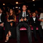 Cristiano Ronaldo and Leo Messi with family