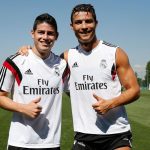 Cristiano sets up ex team-mate James with stunning model