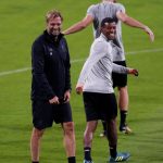 Klopp looked to be relaxed during the session