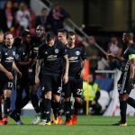 Manchester United’s players look almost embarrassed to celebrate the goal