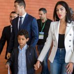 Ronaldo with girlfriend Georgina and eldest son Ronaldo Jr