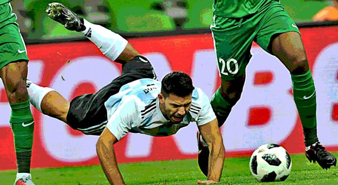 Aguero collapsed at half-time during the 4-2 defeat to Nigeria