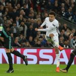 Dele Alli’s shot was deflected by Ramos and made it 2-0 for the home side