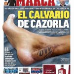 Marca cover page showing Carzola’s ankle