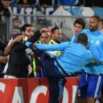 Patrice-Evra-was-sent-off-after-appearing-to-kick-a-fan-before-the-match