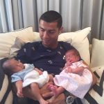 Ronaldo with his twins