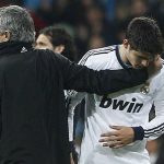 chelsea striker morata with united coach mourinho