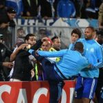 evra kicks fan marseille europa league
