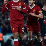 Alex Oxlade-Chamberlain celebrates after scoring the fifth for Liverpool