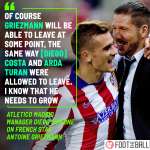 Antoine Griezmann will be allowed to leave Atletico Madrid if the right offer comes