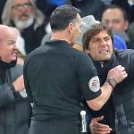 Chelsea manager Antonio Conte is sent to the stands by match referee Neil Swarbrick