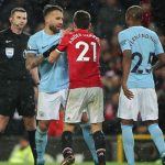 Manchester United and City were involved in a fracas