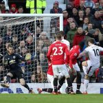 The Man United defence could not stop Ashley Barnes crashing in the opener