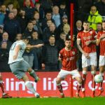 Zlatan Ibrahimovic drew Manchester United level with this free kick