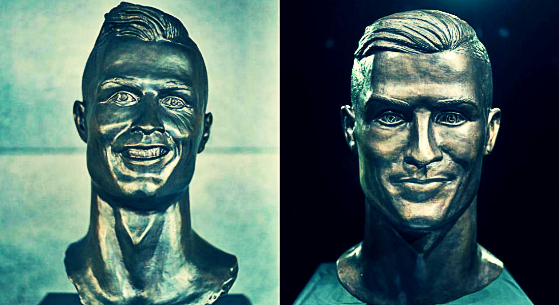 Mocked Ronaldo Bust Remade By Artist One Year On... And ...