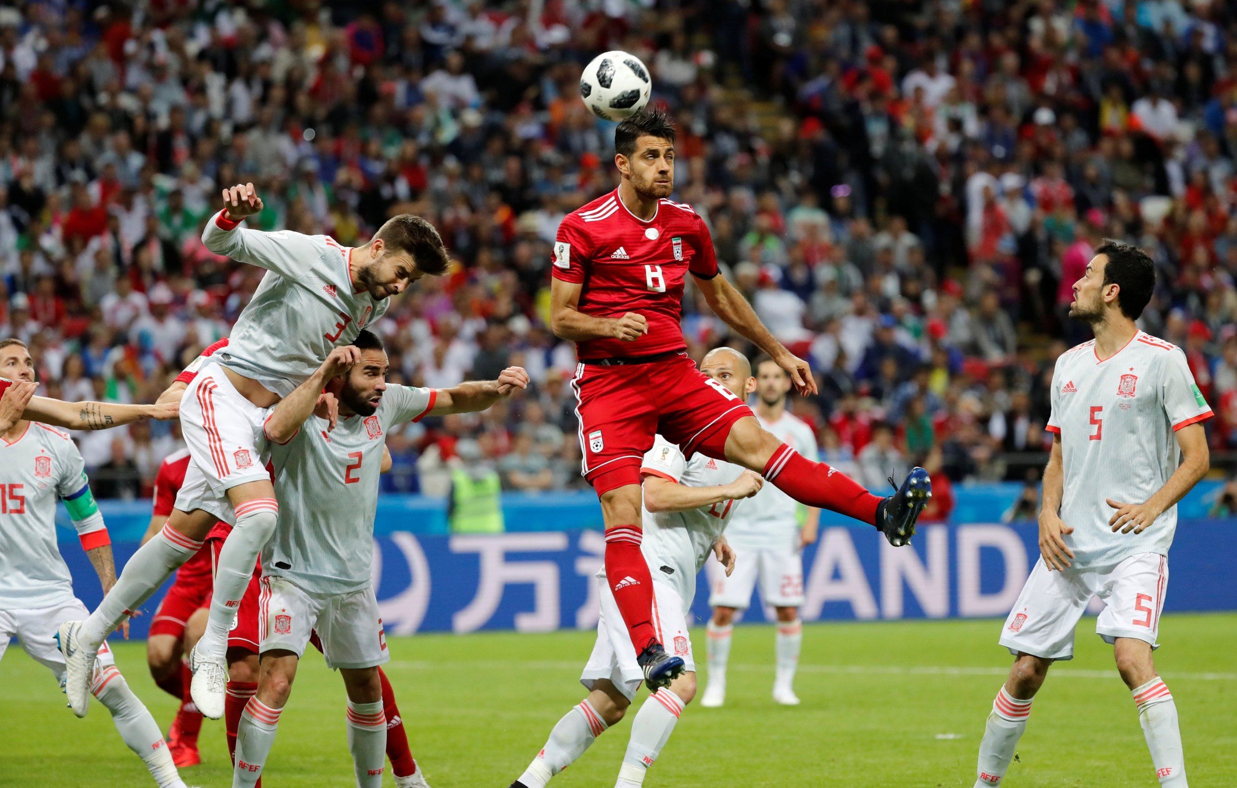 Football Match Between Iran and Morocco