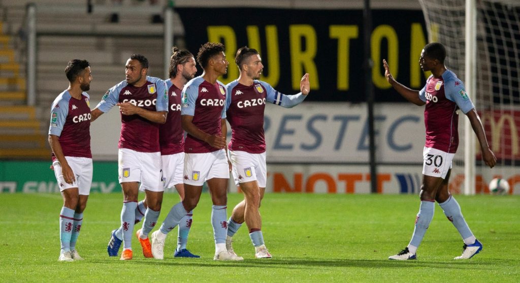 Aston Villa celebrating