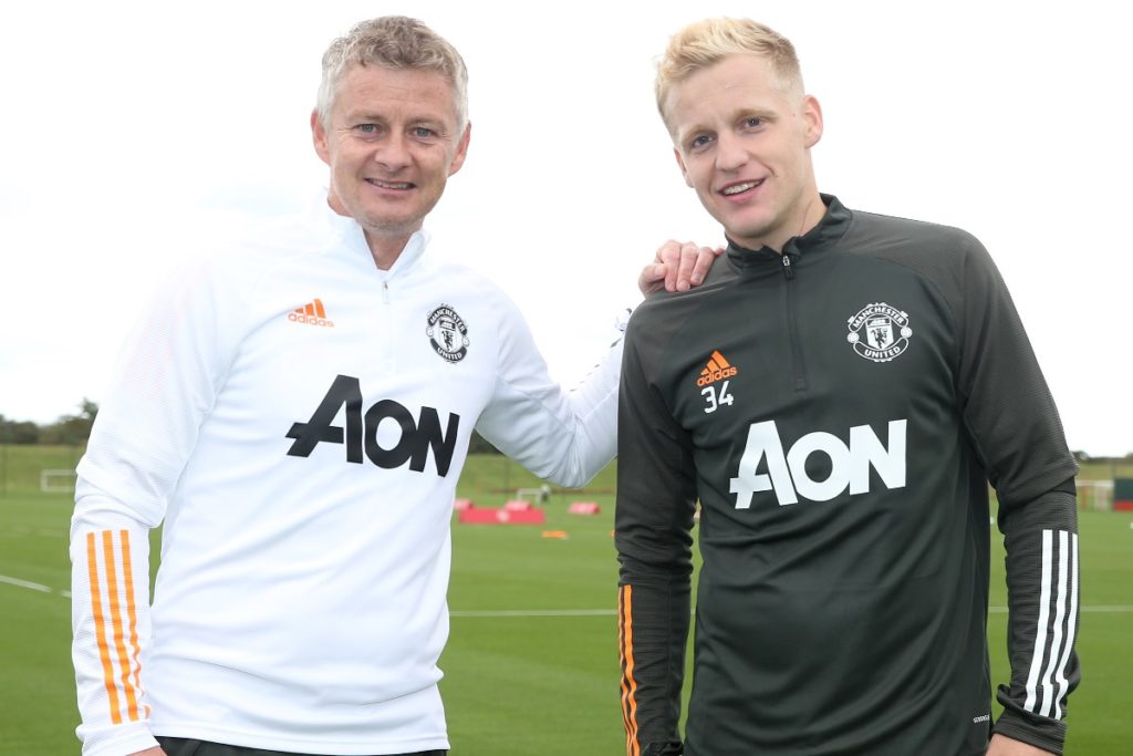 Donny Van de Beek and Solskjaer