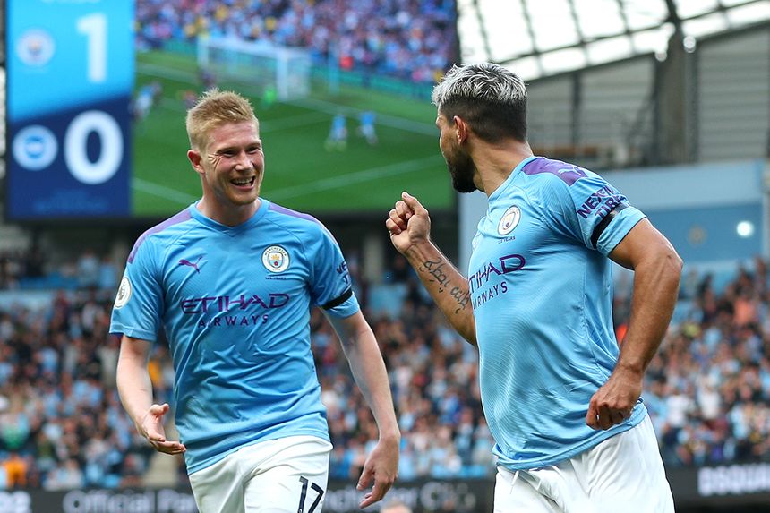 Aguero De bruyne celebration