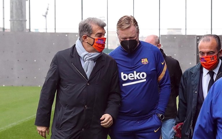 Joan Laporta and Koeman