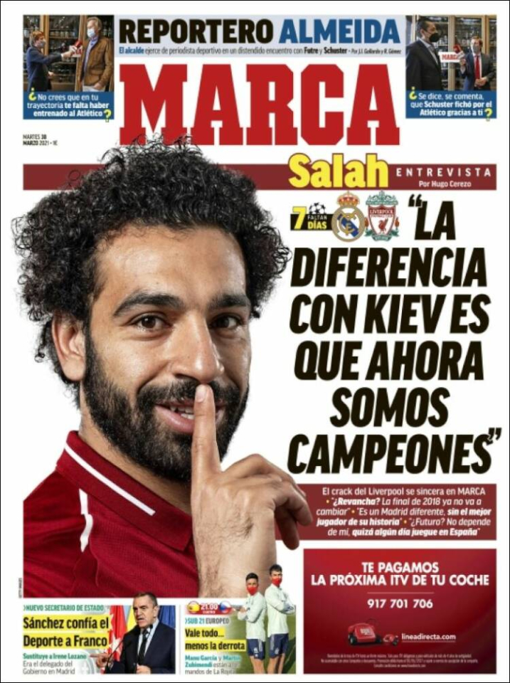 🔖📰 Mohamed Salah pode vestir de Real - Revista de Imprensa