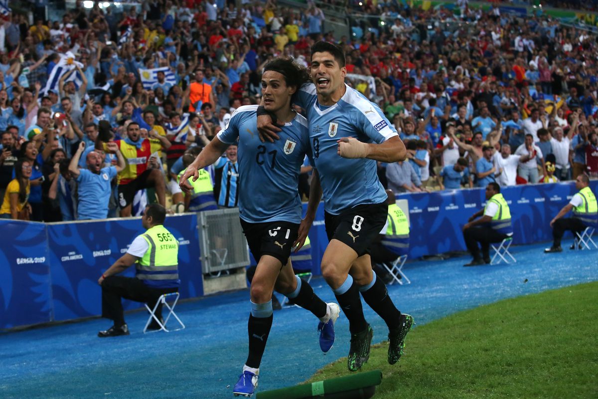 Edison Cavani and Luis Suarez 