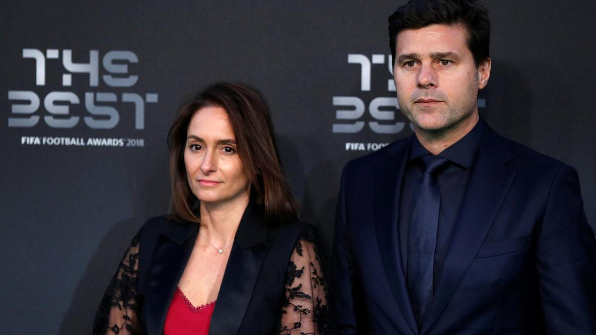 Mauricio Pochettino with his wife