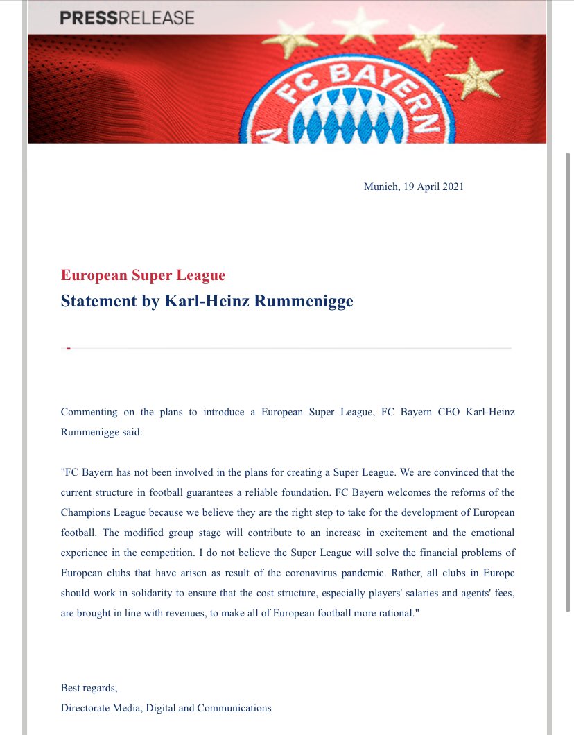 Bundesliga's 50+1 rule and the European Super League