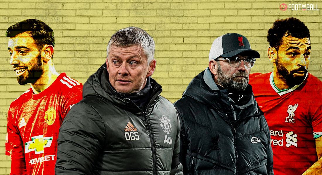 bruno fernandes, ole solskjaer, jurgen klopp, mohamed salah