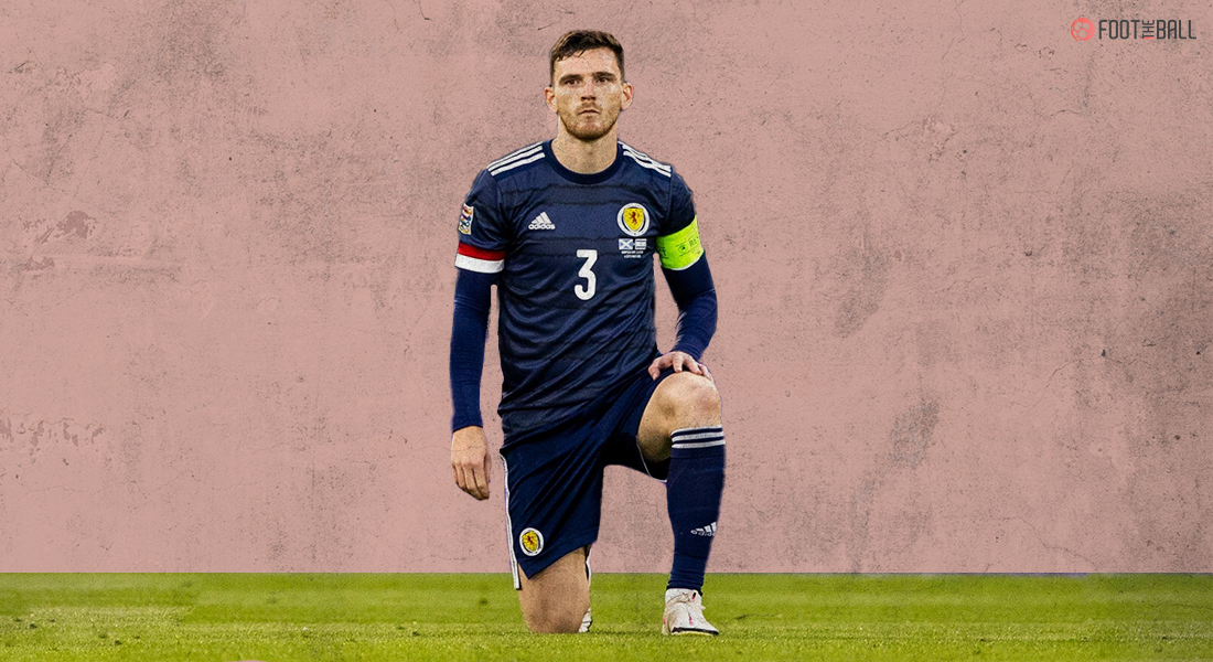Andy Robertson taking a knee