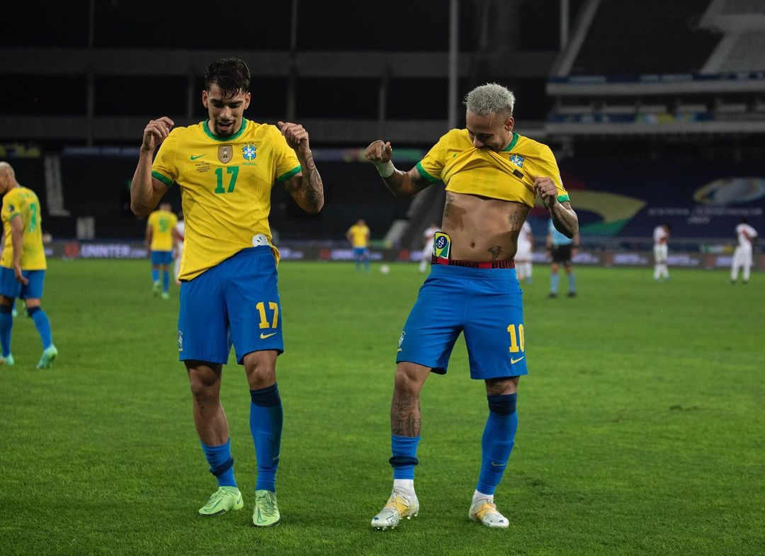 Lucas Paqueta and Neymar