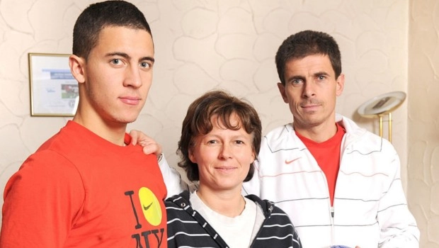 Eden Hazard, Carine Hazard, Thierry Hazard