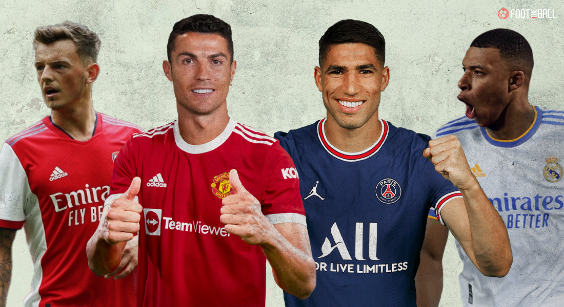 Ben White, Cristiano Ronaldo, Achraf Hakimi, Kylian Mbappe