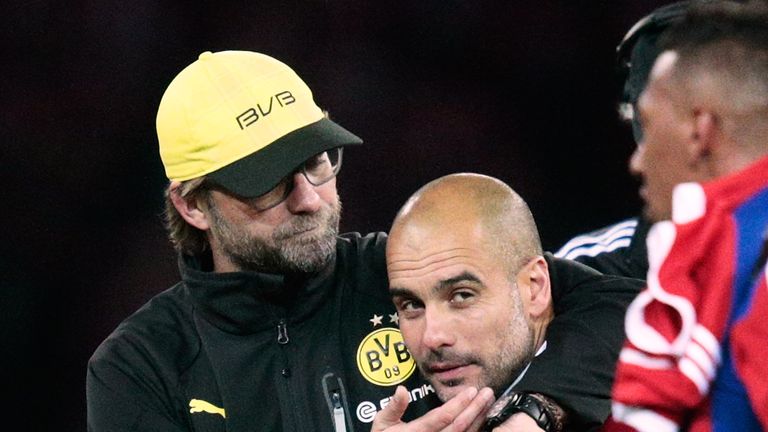 Pep Guardiola vs Jurgen Klopp