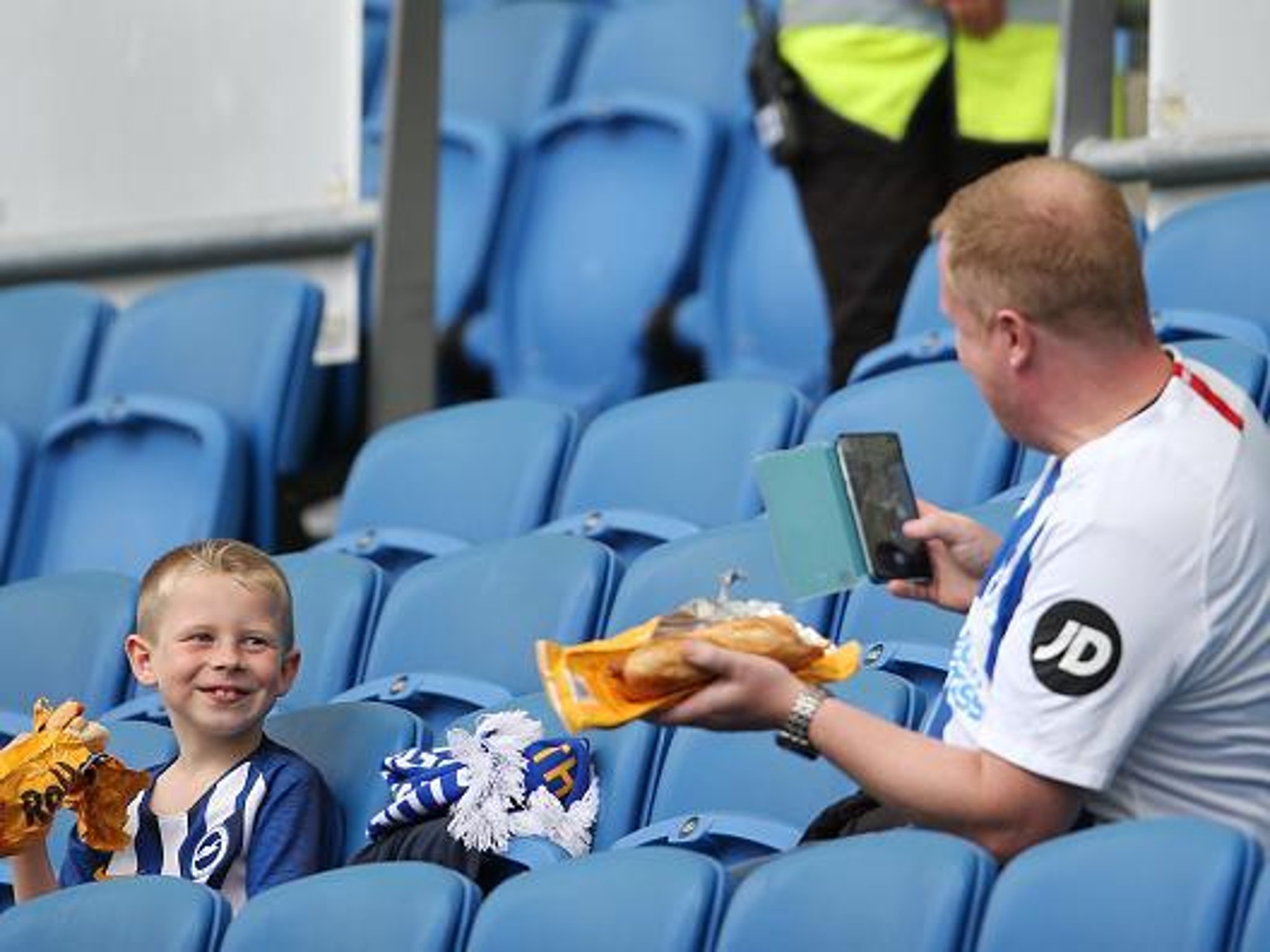 Brighton fans young and old