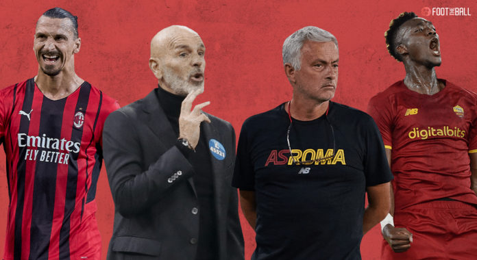 Zlatan Ibrahimovic, Stefano Pioli, Jose Mourinho, Tammy Abraham