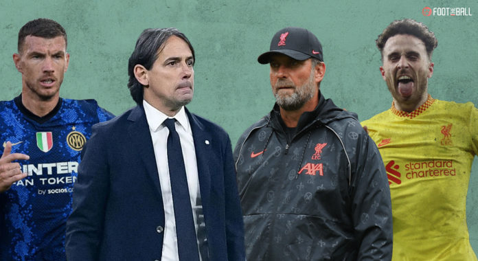 inter vs liverpool Preview Edin Dzeko, Simone Inzaghi, Jurgen Klopp, Diogo Jota