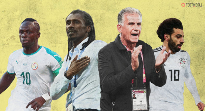 Banner - Senegal V Egypt Sadio Mane, Aliou Cisse, Carlos Queiroz, Mo Salah