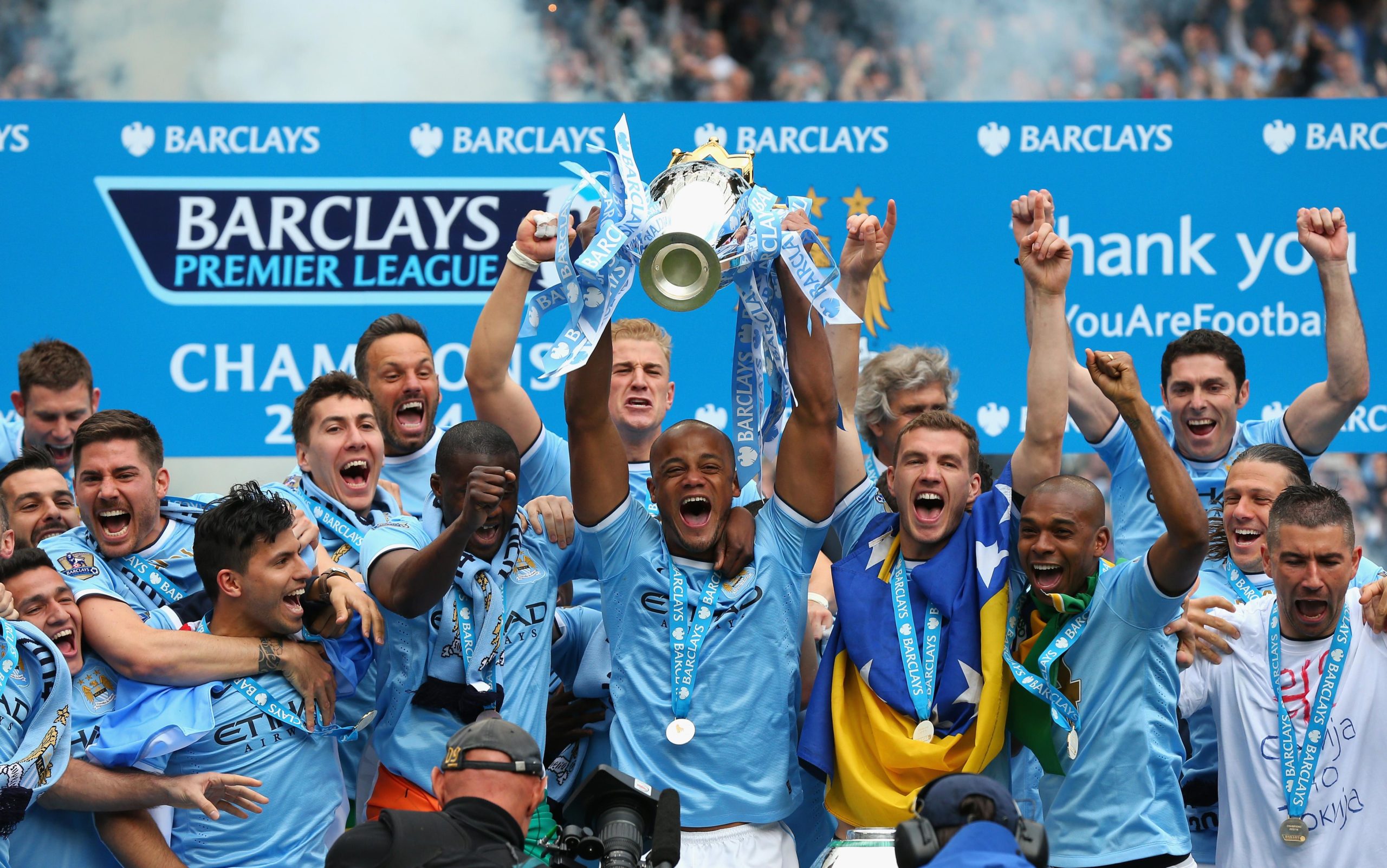 Manchester City are Premier League champions 2013-14