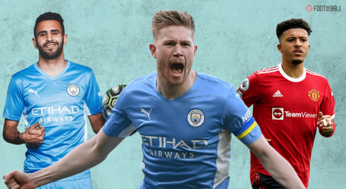 Riyad Mahrez, Kevin De Bruyne, Jadon Sancho