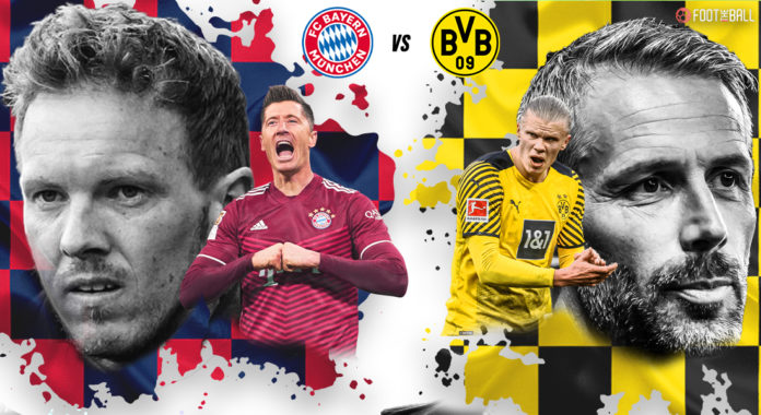 Bayern vs Dortmund Feature Julian Nagelsmann, Robert Lewandowski, Erling Haaland, Marco Rose