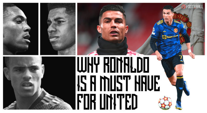 Anthony Martia, Mason Greenwood, Marcus Rashford, Cristiano Ronaldo