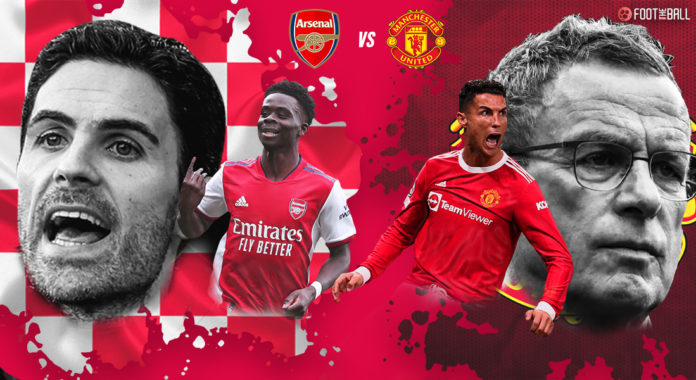 arsenal vs man utd Mikel Arteta, Bukayo Saka, Cristiano Ronaldo, Ralf Rangnick
