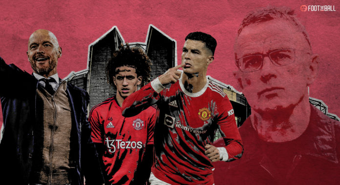 Erik ten Hag, Hannibal Mejbri, Cristiano Ronaldo, Ralf Rangnick