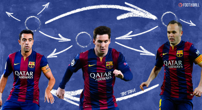what is tiki taka Xavi, Lionel Messi, Andres Iniesta