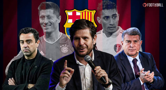 Xavi, Robert Lewandowski, Mateu Alemany, Raphinha, Joan Laporta