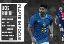 Selecao star defender Lucas Beraldo PSG Brazil centre-back